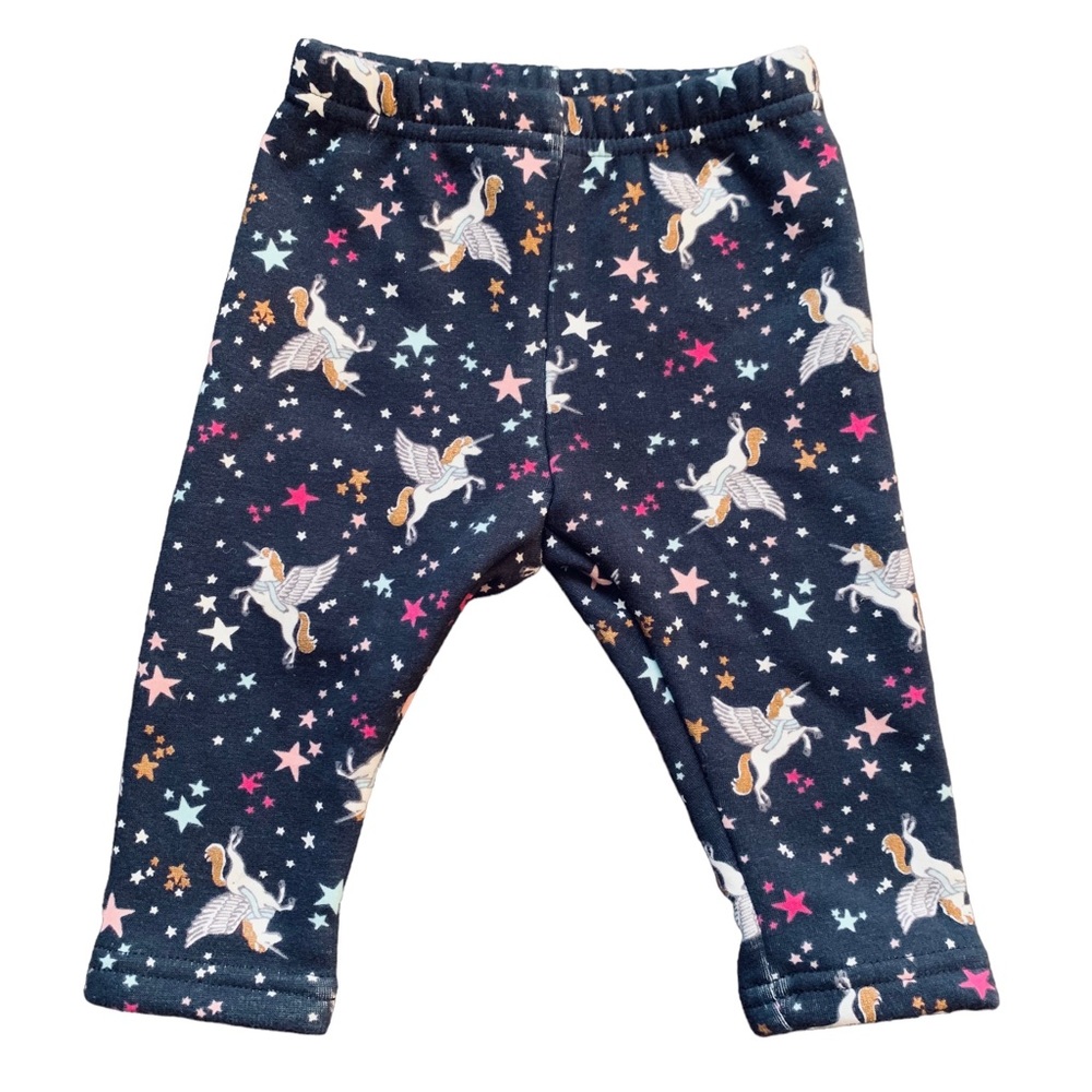 NWT 6m Carter's Baby Girls Cute Unicorn Pegasus Animal Fuzzy-Lined Cozy Leggings